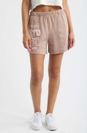 The Mayfair Group It Costs $0 High Waist Sweat Shorts in Taupe at Nordstrom, Size Xx-Large