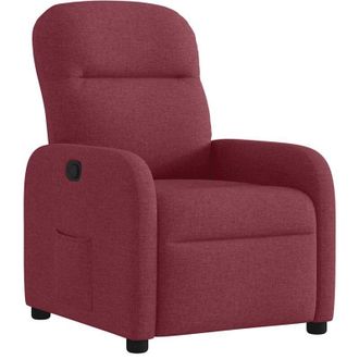 vidaXL Sill&oacute;n Reclinable De Tela Rojo Tinto Vidaxl