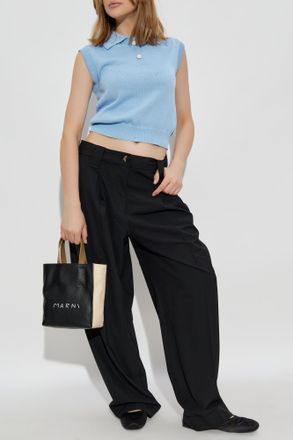 Marni Vest With Collar, Womens, Blue