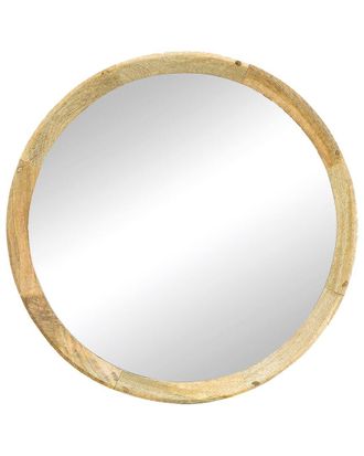 A&B Home Porthole Mango Wood Wall Mirror