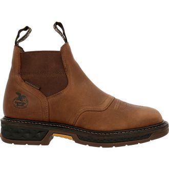 Georgia Boot Carbotec Lt Waterproof Chelsea Work Boot in Brown at Nordstrom, Size 10.5