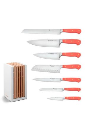 W&uuml;sthof Classic 8-Piece Designer Knife Block Set in Pink at Nordstrom