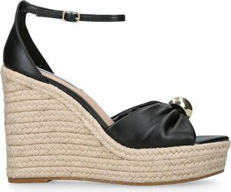 Steve Madden Womens Leather Taliya Black Heels - Size UK 5