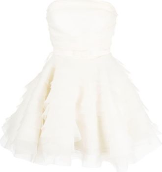 Ana Radu strapless organza minidress - women - Polyester - S - White