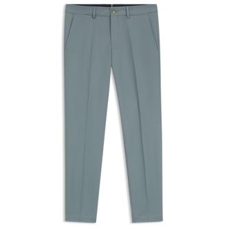 BOSS Slim-fit trousers in cotton, silk and stretch