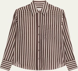 TWP Joey Striped Cotton-Silk Shirt