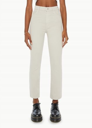 Mother Hustler Flood High-Rise Bootcut Jeans In Feather Grey