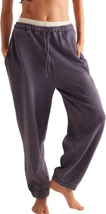 Free People Slow it Down Cotton Blend Joggers in Peacoat at Nordstrom, Size X-Large