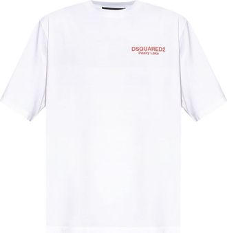 Dsquared2 graphic-print jersey T-shirt - men - Cotton/Elastane - S - White