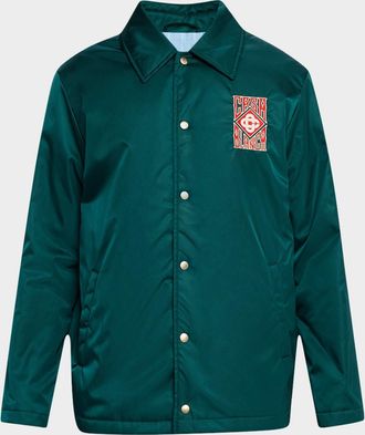 Casablanca Mens Gothic Logo Stadium Jacket