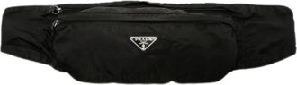 Prada Pre-owned Nylon Belt Bag - Dames - Vintage Heuptassen - Zwart - ONE Size - Nylon - Vintage