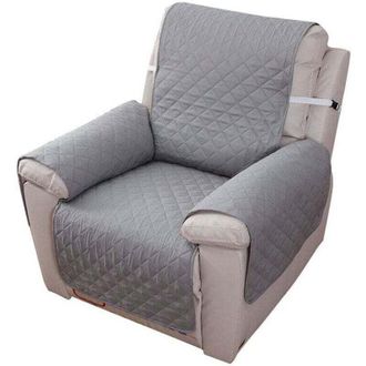 Elle Funda Para Sill&oacute;n Reclinable De 1 Plaza, Funda Protectora Impermeable Para Tumbonas En El Dormitorio (gris 55&times;200)