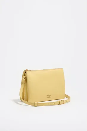 Bimba & Lola Mini Leather Triple Clutch Bag in Banana at Nordstrom