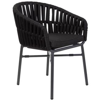 Wanderlust Deco Silla de aluminio con cuerda 58 x 61 x 77h cm