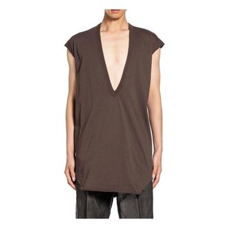 Rick Owens T-Shirts, male, Brown, Size: M Dylan T