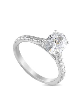 Luxury Bazaar Anello in oro bianco 14 carati con diamanti - Argento