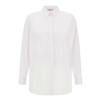 Herno Dames, Blouses & Shirts, Wit, Maat: M Katoen