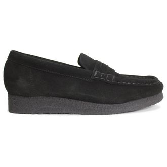 Clarks Wallabee Loafer Suede Womens loafers Shoes - Black - Size:UK 5.5