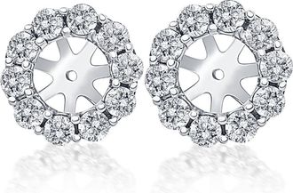 Pompeii3 14K White Gold 1/2ct. Diamond Earring Jackets (up to 6mm)