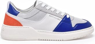 Ferragamo Blue Dennis Leather Sneakers