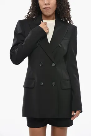 Max Mara SPORTMAX Giacca Dopiopetto ADAMO In Cashmere con Rever a Lancia Max Mara