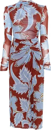 Diane Von F&uuml;rstenberg Amadis Floral-print Ruched Midi Dress