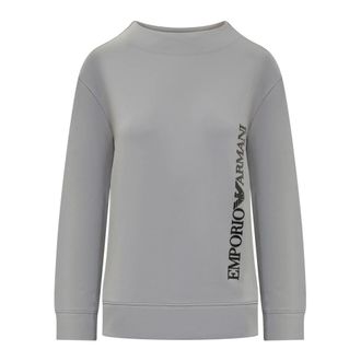 Emporio Armani Logo Sweatshirt - Dames - Sweatshirts - Grijs - M - Polyester - Hoodies & sweatvesten