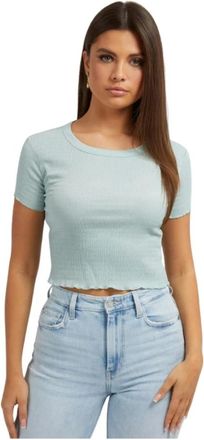 Guess Mujer, Camisetas, Azul, Talla: S