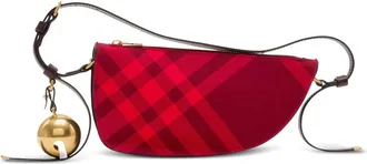 Burberry Mini Shield Check-Pattern Shoulder Bag