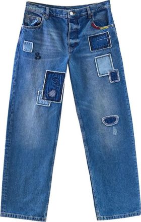 Marc Jacobs Patchwork Straight Jeans - Dames - Loose Fit Jeans - Blauw - W30 - Katoen - Jeans