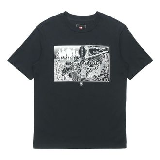 Li-Ning BADFIVE Sports Round Neck Tee Black White AHSQ701-1