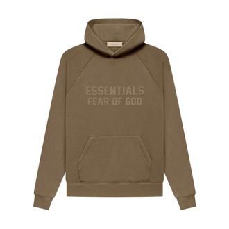 Fear of God Hoodies, male, Brown, Size: M Essentials Logo Hoodie