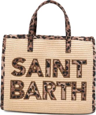 MC2 Saint Barth Vivian Midi Straw Bag - Dames - Shoppers - Beige - ONE Size - Tassen