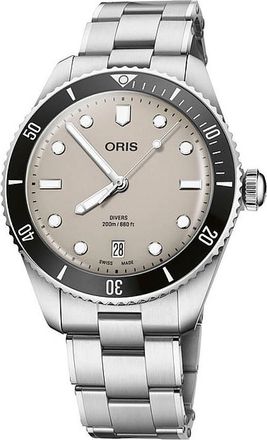 Oris Divers Date Automatic Beige Dial Watch 01 733 7795 4051-SET