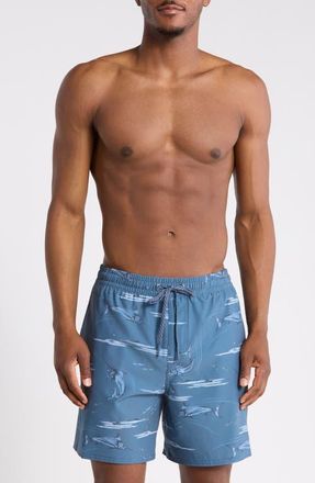 Quiksilver Mix Volley 17 Swim Trunks in Dark Denim at Nordstrom, Size Xx-Large