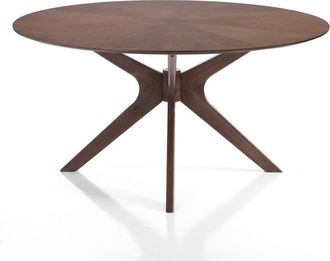 Oresteluchetta Mesa redonda efecto madera acabado nogal cm. Al.75 x &oslash;.137