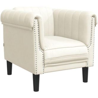 vidaXL Vidaxl - Sill&oacute;n De Terciopelo Color Crema