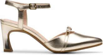 Clarks Womens Tammitha Bar, Gold Metallic Synthetic, 9 Wide
