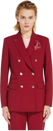 Max Mara Jassen - Dames - Blazers - Rood - 2XS - Wol - Jassen