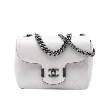 Chanel Pre-owned Vintage Flap Bag - Dames - Pre-owned - Wit - Maat: ONE Size Leer
