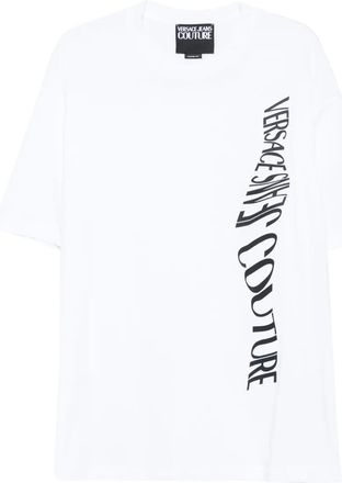 Versace Jeans Couture vertical-logo T-shirt - White