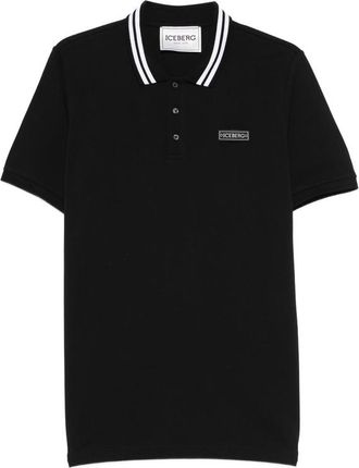 Iceberg Striped-collar Polo Shirt