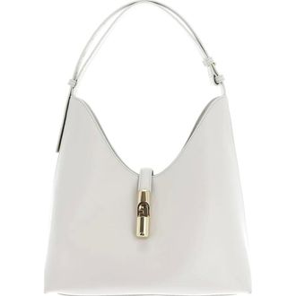 Furla Shoulder Bags, female, White, Size: ONE SIZE Goccia M Hobo