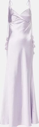 Self Portrait Abito lungo in raso