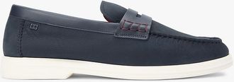 Tommy Hilfiger Mens Nubuck Leather Loafer - Navy - US 11.5 / EU 45