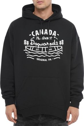 Dsquared2 Black Graphic Logo Hoodie