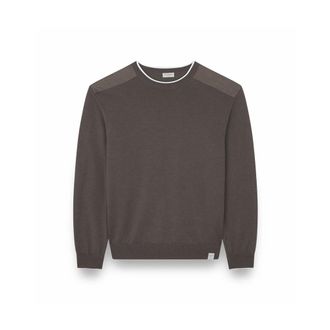 Paul & Shark Truien & Vesten, Heren, Bruin, M, Wol, Riviera Collection Crewneck Sweater