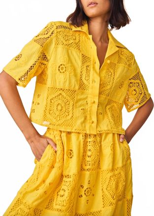 Hunter Bell Rae Crochet Top In Dandelion