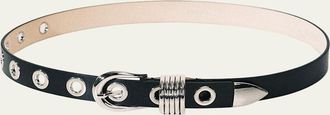 D&eacute;hanche Hollyhock Rivet Leather Belt