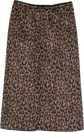 Alysi Rokken, Dames, Bruin, S, Tailored Midi Skirt